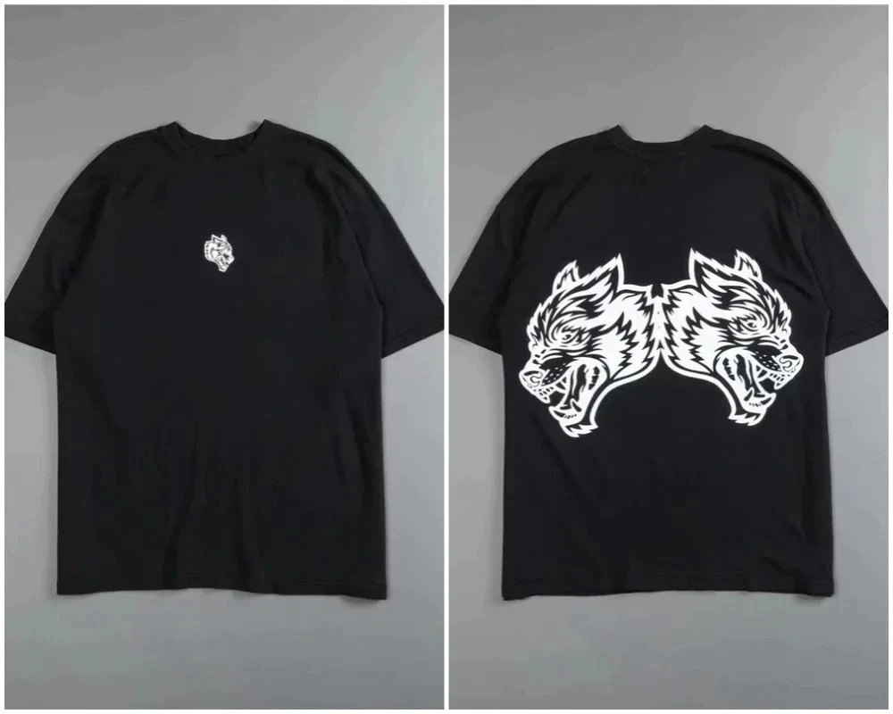 Wolf Head Sports Fitness Training Gym Leisure T-Shirt Men's and Women's Luxury Brand Top 2026 New