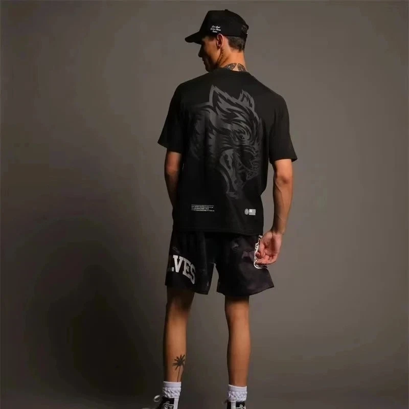 Wolf Head Sports Fitness Training Gym Leisure T-Shirt Men's and Women's Luxury Brand Top 2026 New