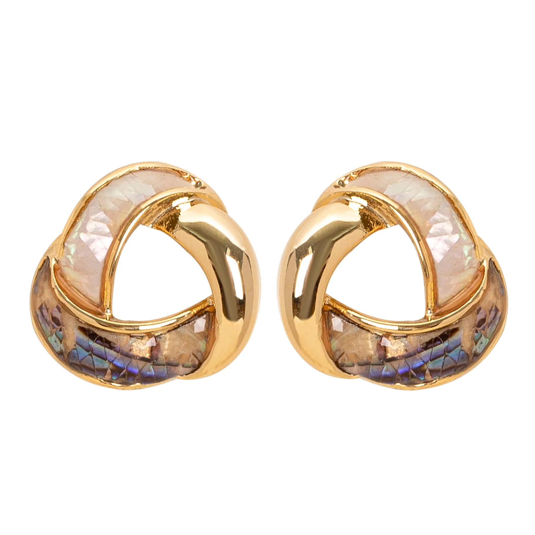 Elegant and exquisite small fragrance dripping oil natural abalone earrings women's light luxury niche high-end commuter earring
