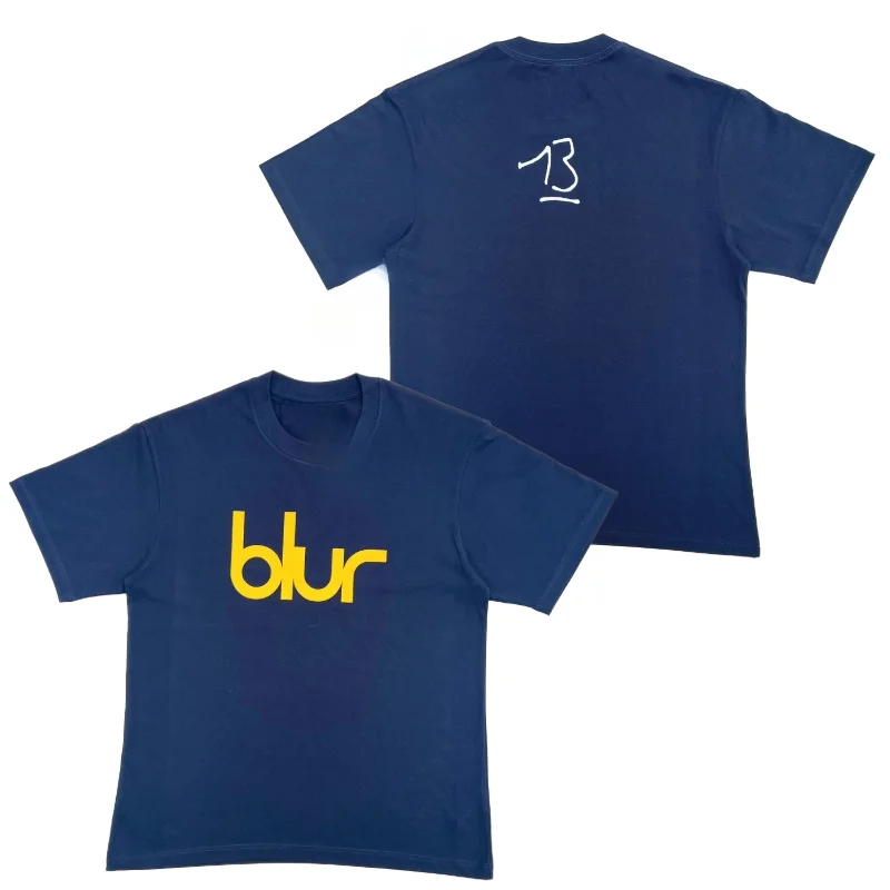 BLUR Blur Band British Rock Punk Casual T-Shirt Men's and Women's Luxury Brand Top White