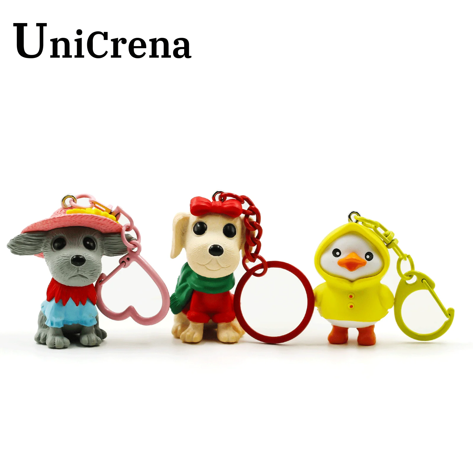 UniCrena Split Ring with Chain & Jump Rings Baked Paint Colorful Keychain Connector for DIY Crafts, Jewelry Making, Dog Tag Bulk