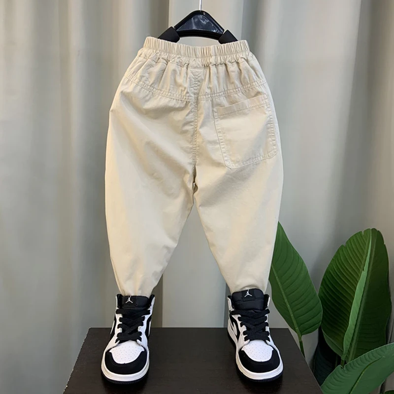 2-10 Years Spring Summer Boys Pants Comfortable And Loose Style Sport Overalls Cargo Trousers For Kids Children Present