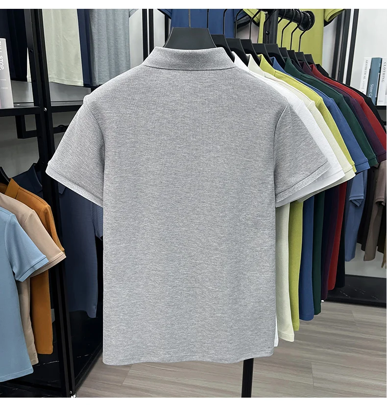 Designer brand 100% cotton short sleeve polo shirt luxury pony embroidery men's fashion summer comfort business casual T-shirt