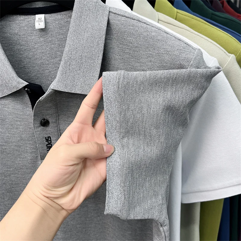 Designer brand 100% cotton short sleeve polo shirt luxury pony embroidery men's fashion summer comfort business casual T-shirt
