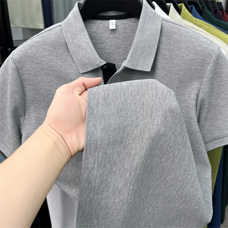 Designer brand 100% cotton short sleeve polo shirt luxury pony embroidery men's fashion summer comfort business casual T-shirt