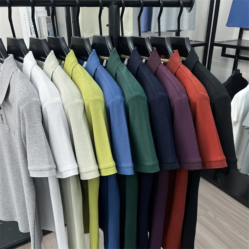 Designer brand 100% cotton short sleeve polo shirt luxury pony embroidery men's fashion summer comfort business casual T-shirt