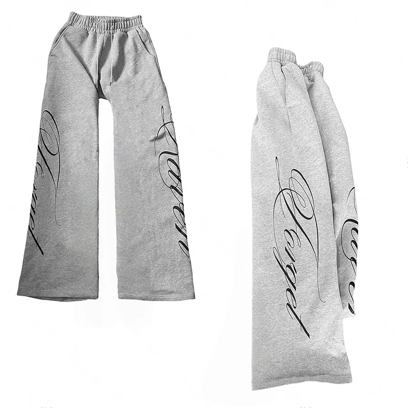 Trendy Streetwear Gothic Retro Harajuku Y2K Pink Sweatpants Hip-hop Casual Wide-leg Baggy Jogger Trousers for Men Women And Kids