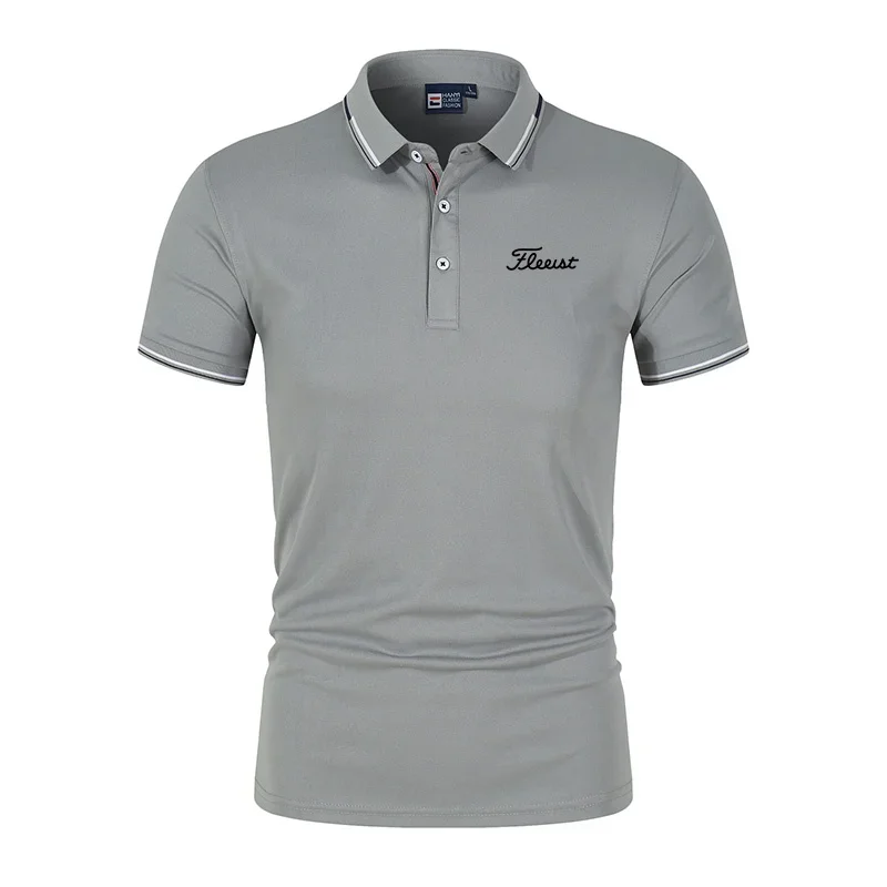 Summer High-Quality Men's Printed Polo Shirt, New High-End Business Casual Quick Drying And Breathable Polo Collar Polo Shirt