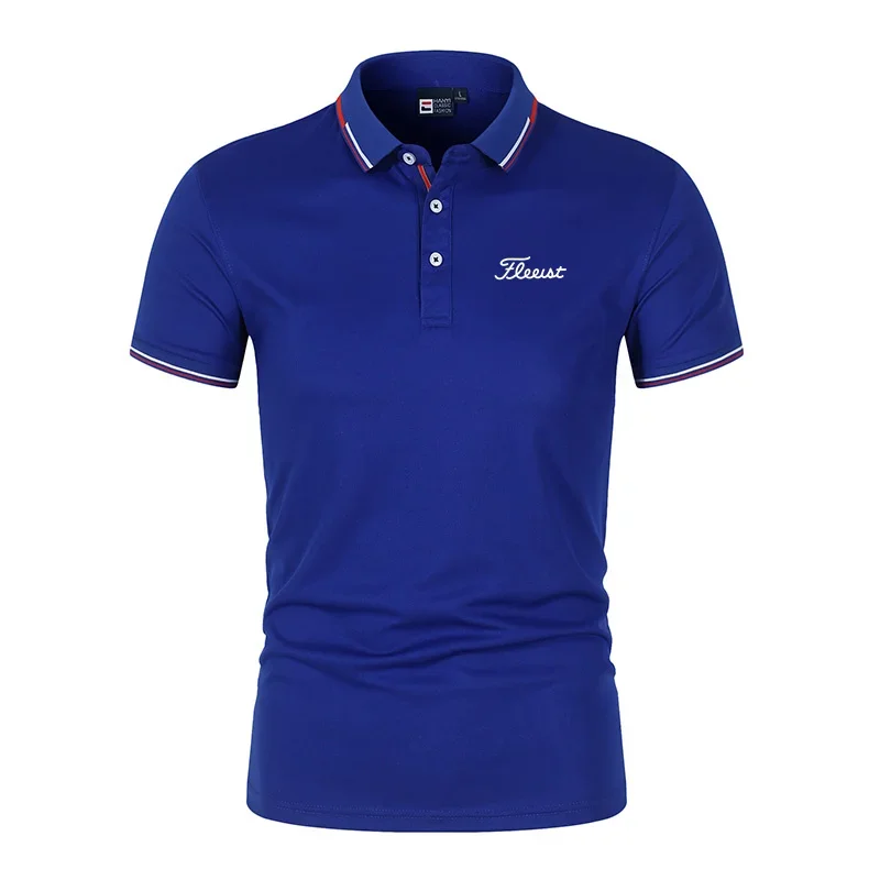 Summer High-Quality Men's Printed Polo Shirt, New High-End Business Casual Quick Drying And Breathable Polo Collar Polo Shirt
