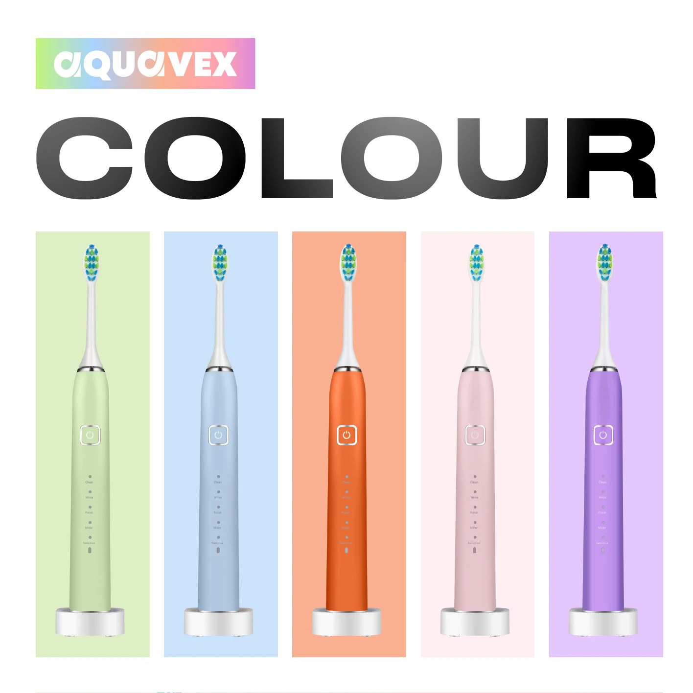Replacement Toothbrush Heads For Aquavex Pro Black/White/Pink/Colour Electric Toothbrush Soft DuPont Bristles Nozzles Sumkyle