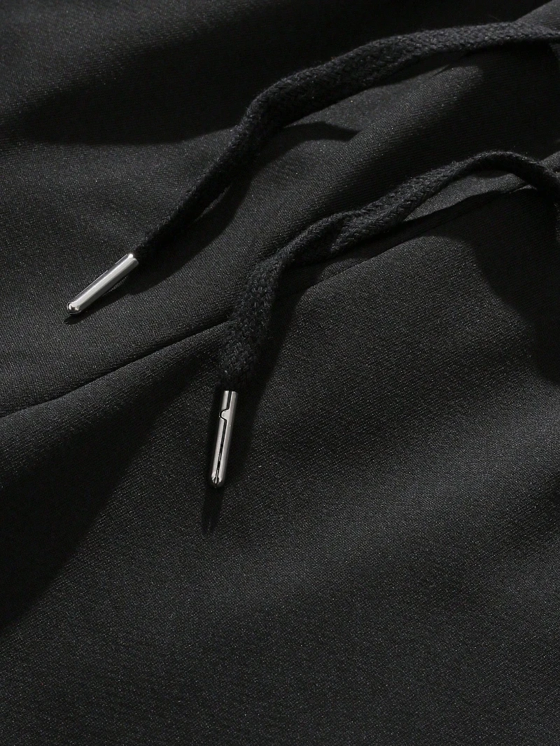 Men's Letter Graphic Print Drawstring Waist Shorts Casual Tie Front Track Athletic Shorts Basketball Training Summer Oversized