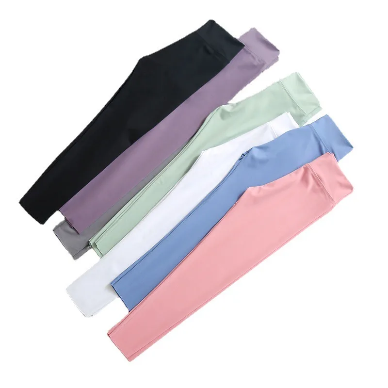 Girls High Waist Pants Spring Summer New Style Slim Fit Leggings Casual Sports Yoga Pants For Kids