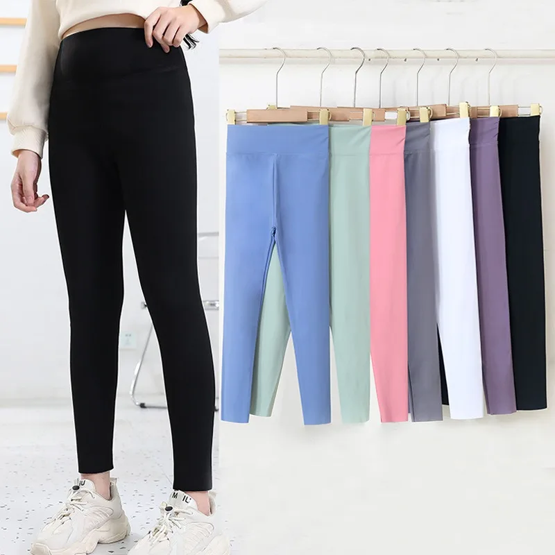 Girls High Waist Pants Spring Summer New Style Slim Fit Leggings Casual Sports Yoga Pants For Kids