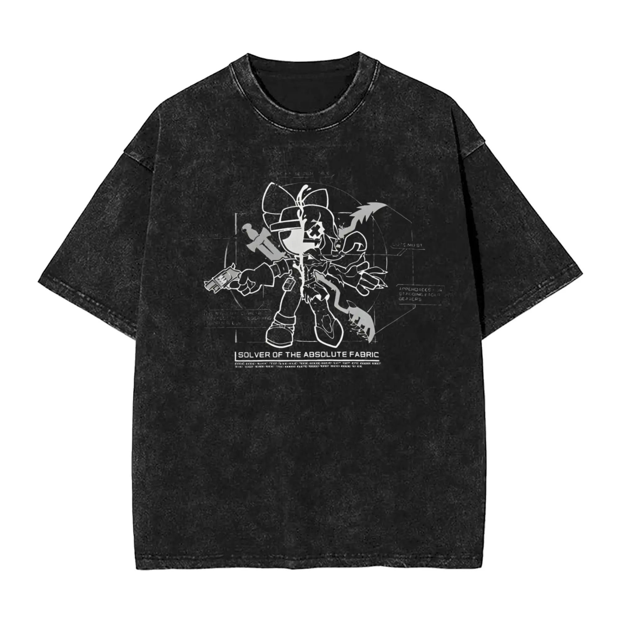 Murder Drones Anime T Shirts Hip Hop Washed Short Sleeve Street T-Shirt Fashion Men Women Tops Streetwear Printed Tee Shirt