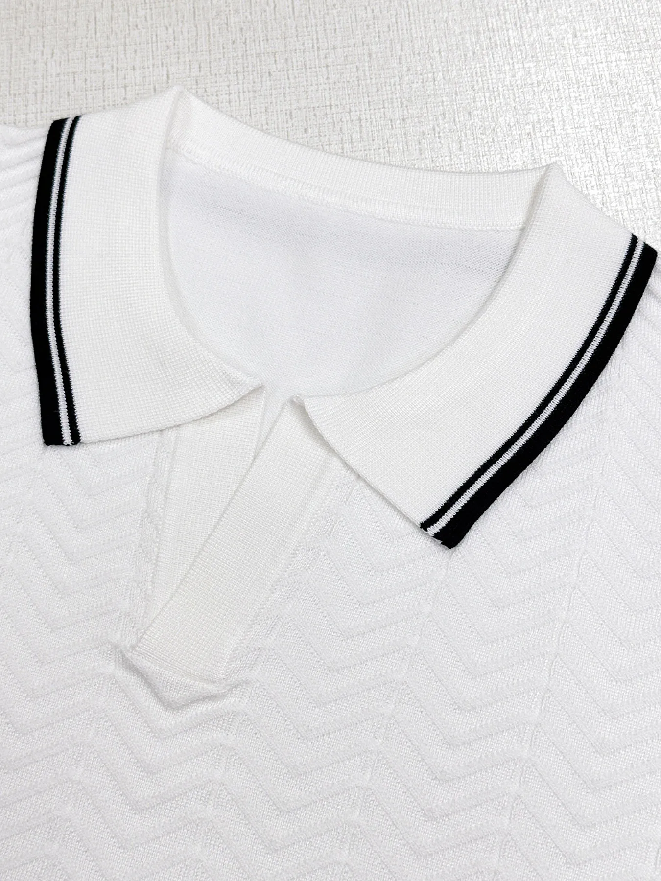 Summefashion Patchwork Knitted Polo Shirts Men Business Casual Turn Down Collar Knit Polos Male Vintage Short Sleeve Tees Tops