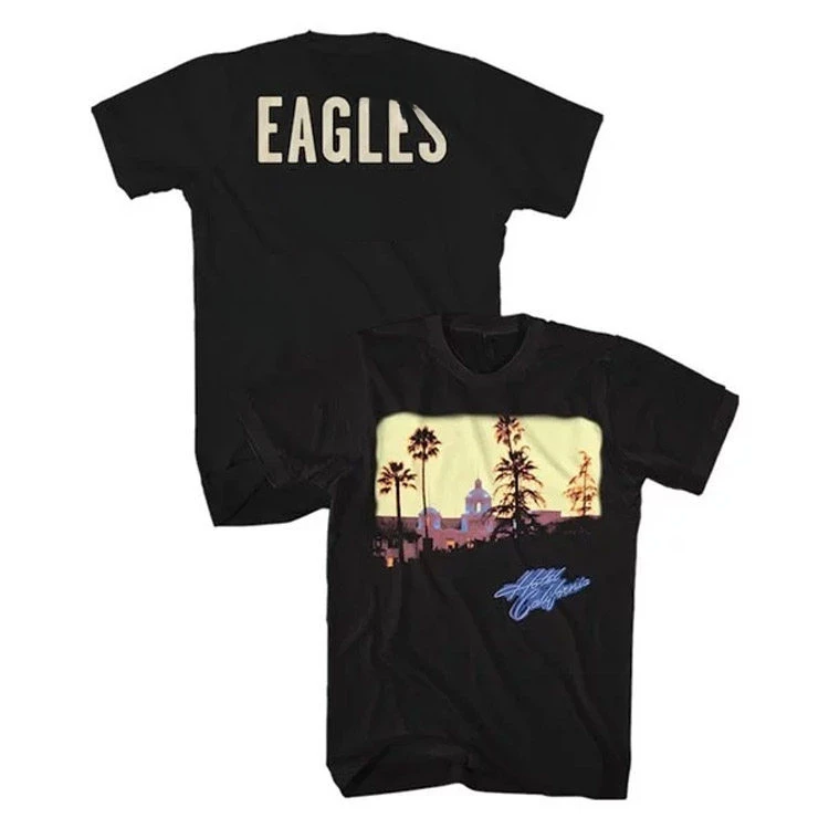 1994 Eagles Hotel California Hotel Commemorative Edition Casual T-Shirt Luxury Band Brand for Men and Women Top 2026 New