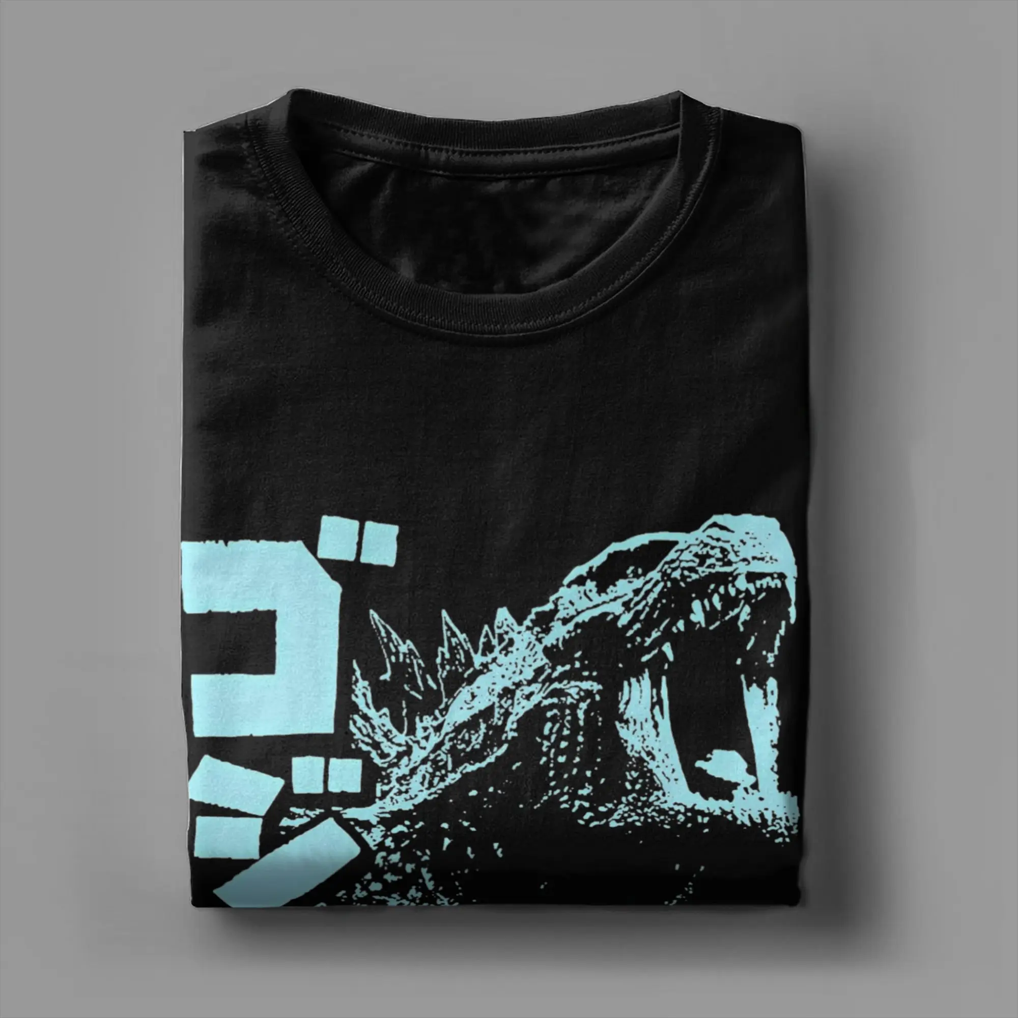 Godzillaed T-Shirt for Men Vintage 100% Cotton Tees Crew Neck Short Sleeve T Shirts Gift Idea Clothing