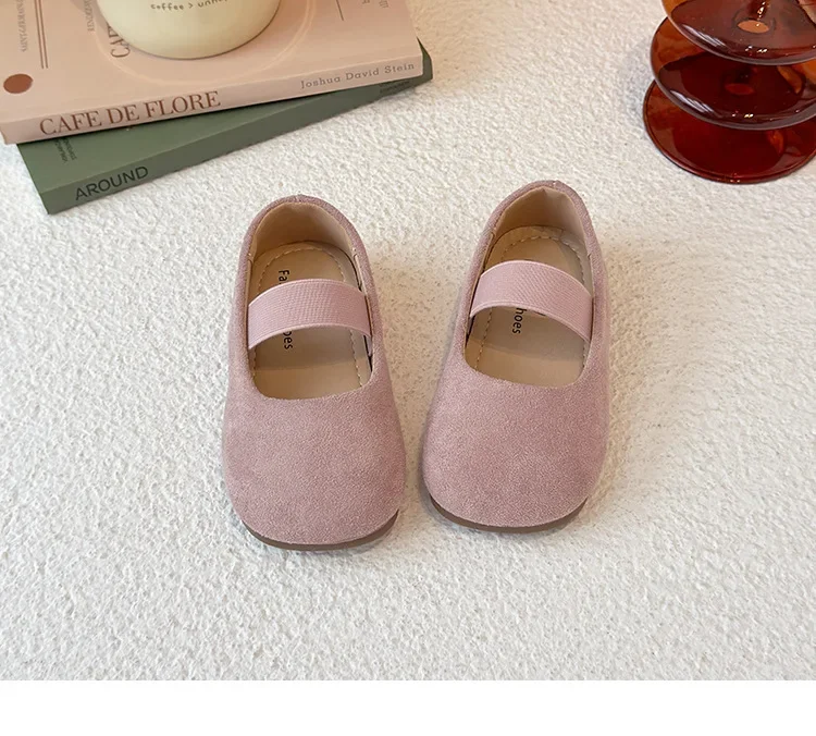 Girls Dance Performance Shoes Slip-on Kids Soild Candy Color Ins Trendy 2026 New Girls Flat Shoes Soft Sole Round Toes 23-30