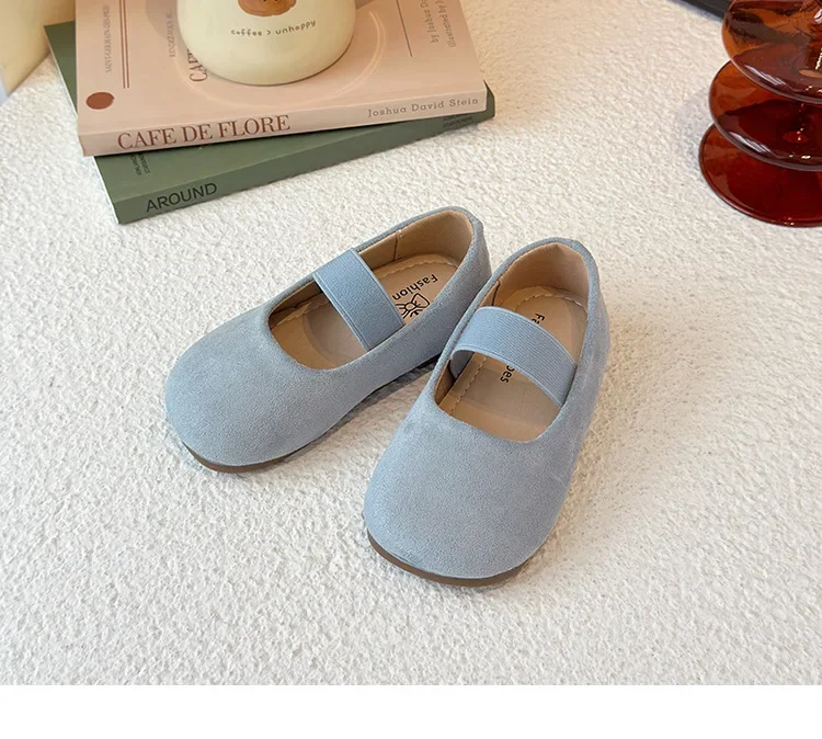 Girls Dance Performance Shoes Slip-on Kids Soild Candy Color Ins Trendy 2026 New Girls Flat Shoes Soft Sole Round Toes 23-30