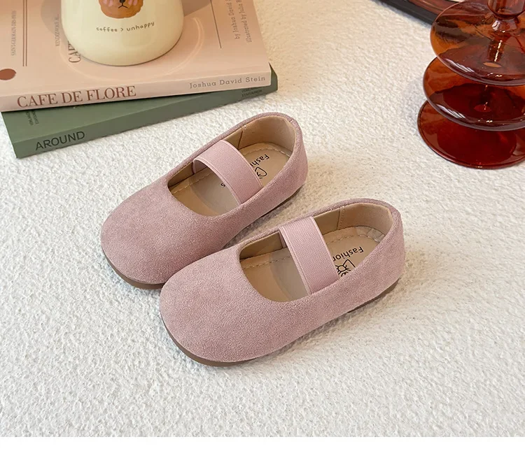 Girls Dance Performance Shoes Slip-on Kids Soild Candy Color Ins Trendy 2026 New Girls Flat Shoes Soft Sole Round Toes 23-30