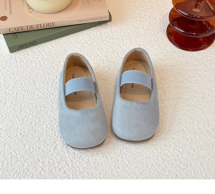 Girls Dance Performance Shoes Slip-on Kids Soild Candy Color Ins Trendy 2026 New Girls Flat Shoes Soft Sole Round Toes 23-30