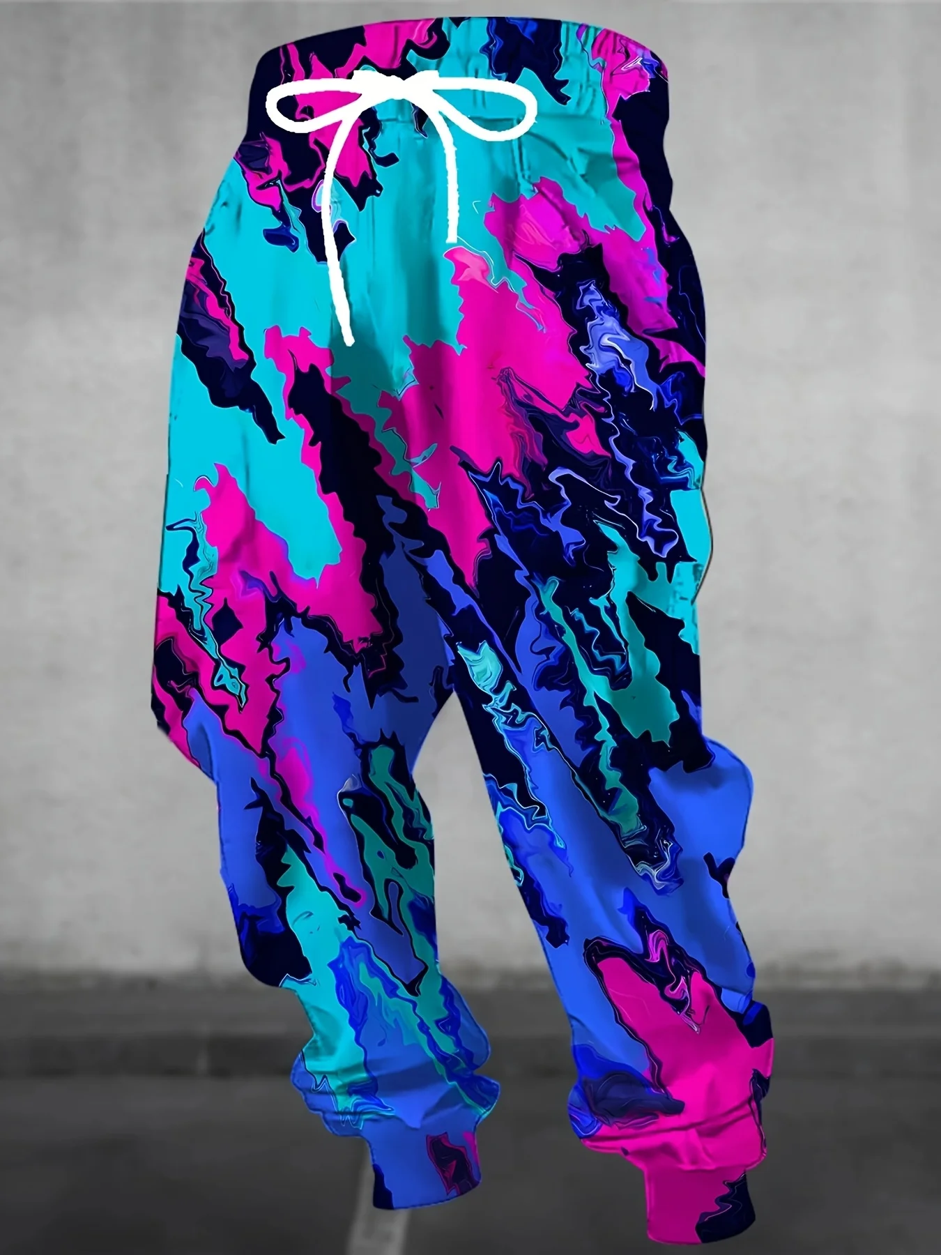 2026 Fashion Summer New Graffiti Style Outdoor Loose Pants 3D Printed 2K Street Style Street Wear Straight Leg Pants Large Size