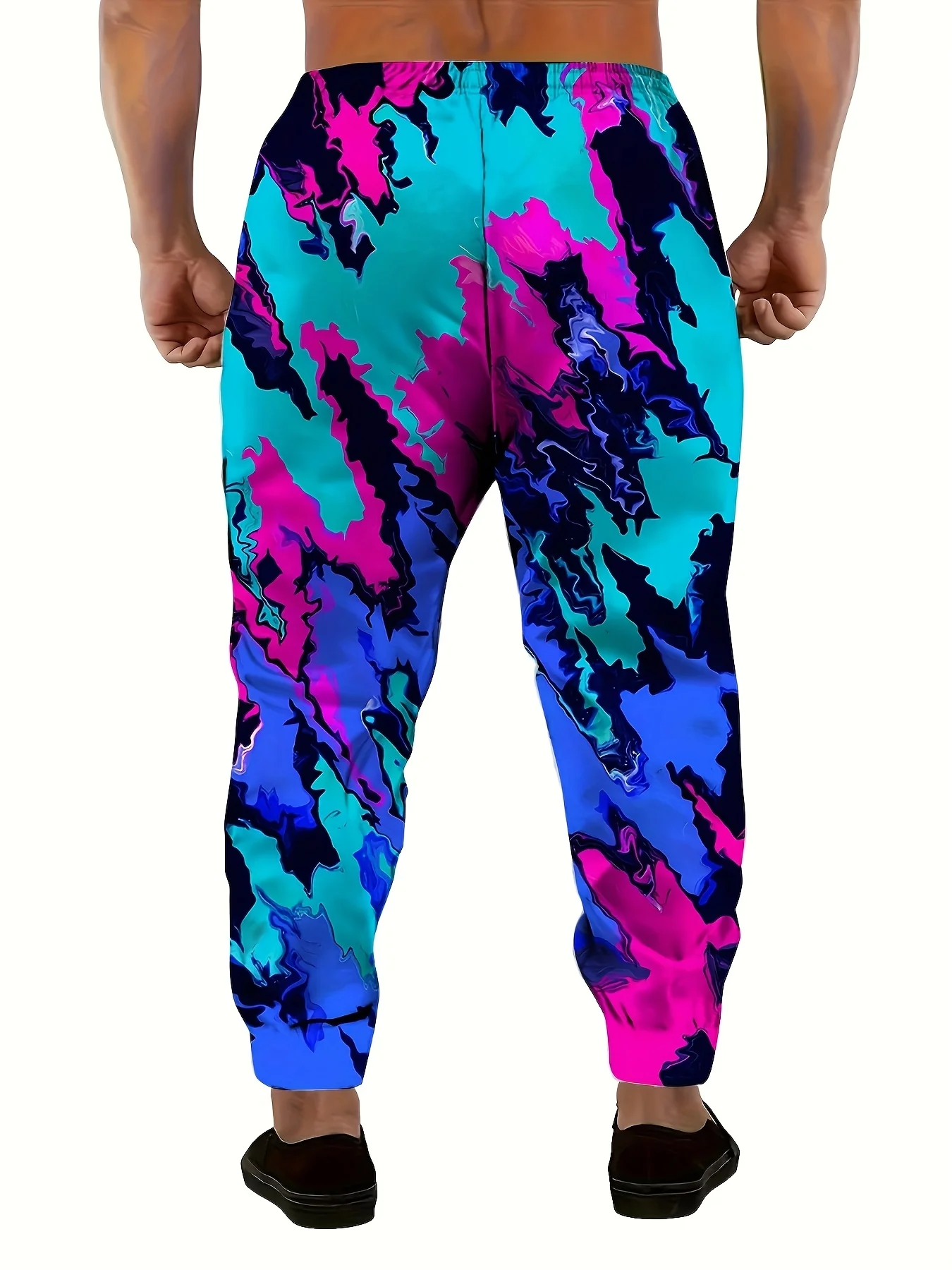 2026 Fashion Summer New Graffiti Style Outdoor Loose Pants 3D Printed 2K Street Style Street Wear Straight Leg Pants Large Size