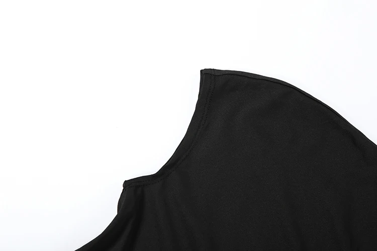 Kliou High Street Style Mini Dress Woman Half High Collar Irregular Single-Breasted Hidden Buttons Mini Sleeve Elegant Bodycom