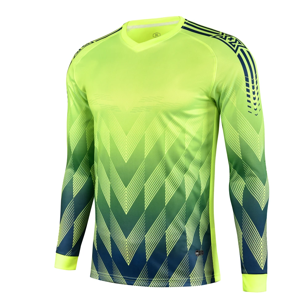 Men's Kids Boys Elbow Protective Forms Football Jersey Shirts with Sponge Protector for Soccer Training Goal Keeper Clothing