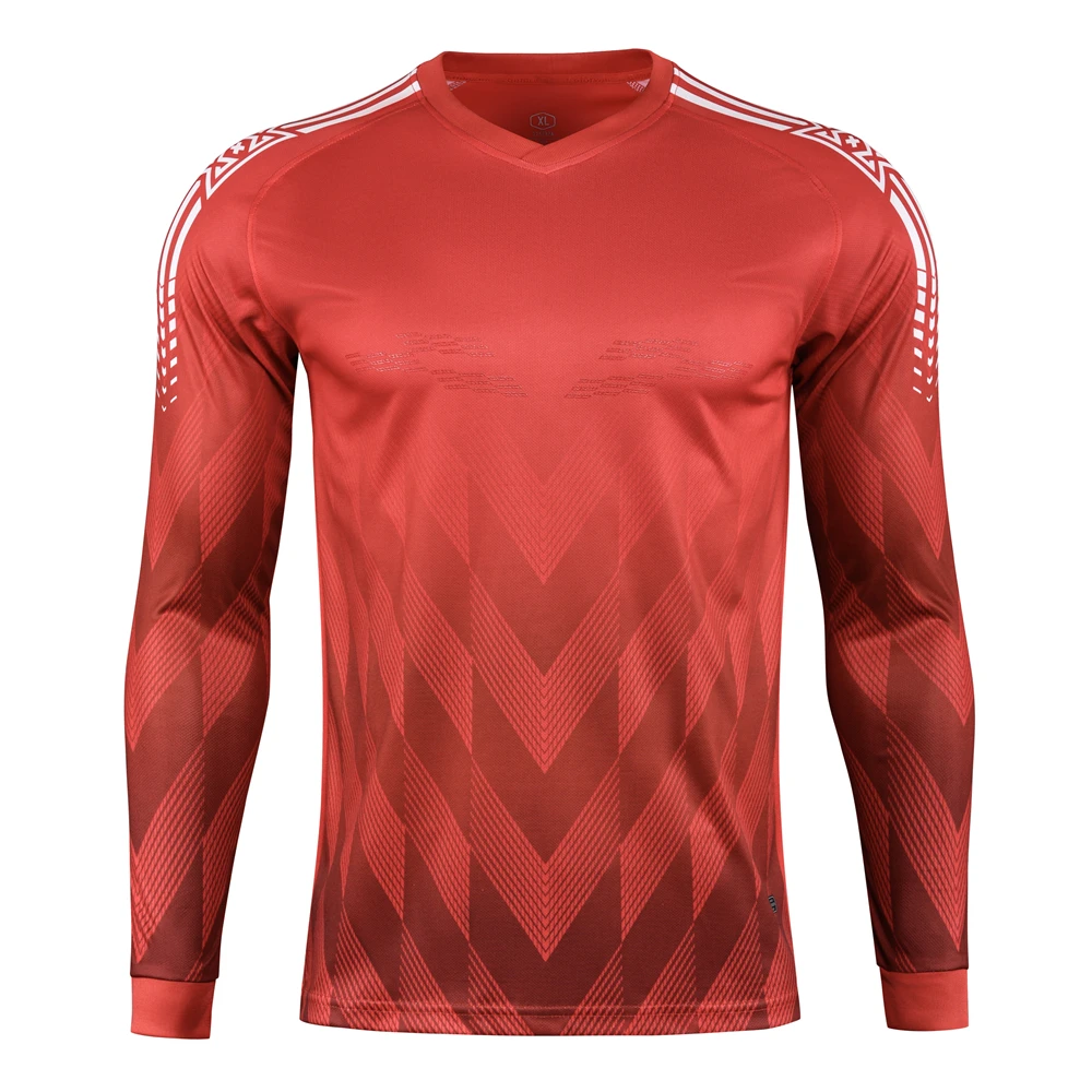 Men's Kids Boys Elbow Protective Forms Football Jersey Shirts with Sponge Protector for Soccer Training Goal Keeper Clothing