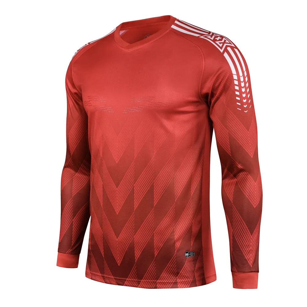 Men's Kids Boys Elbow Protective Forms Football Jersey Shirts with Sponge Protector for Soccer Training Goal Keeper Clothing