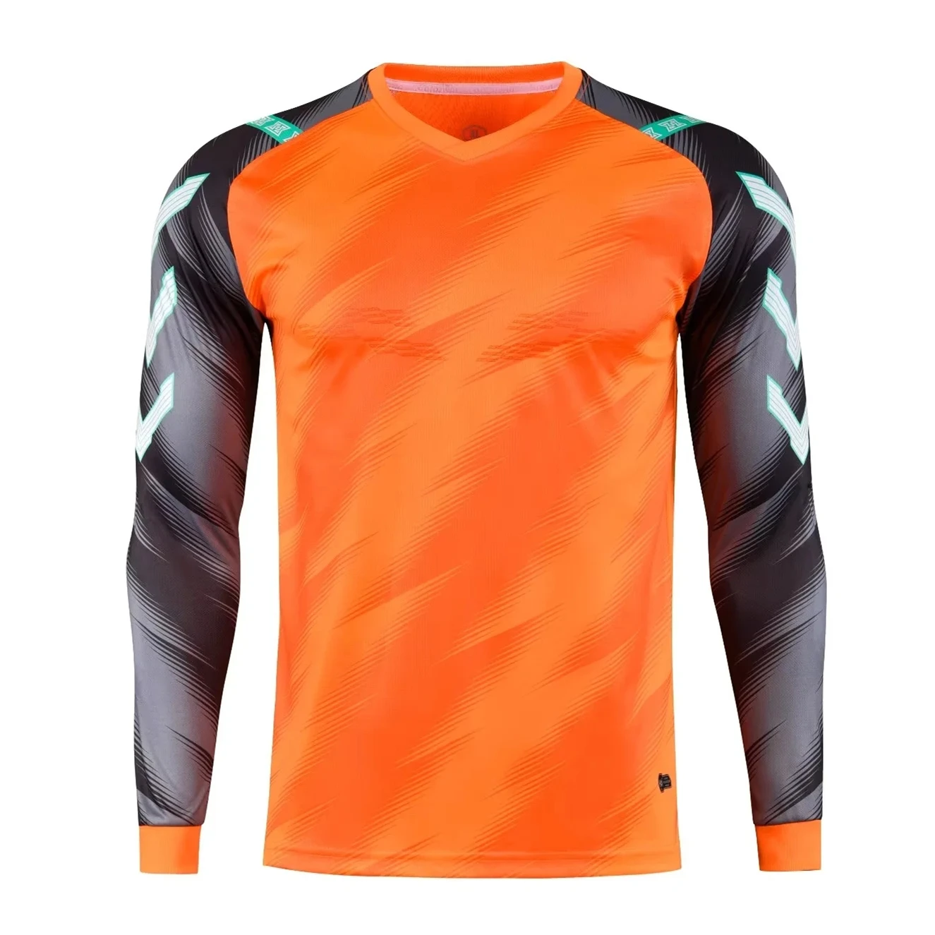 Men's Kids Boys Elbow Protective Forms Football Jersey Shirts with Sponge Protector for Soccer Training Goal Keeper Clothing