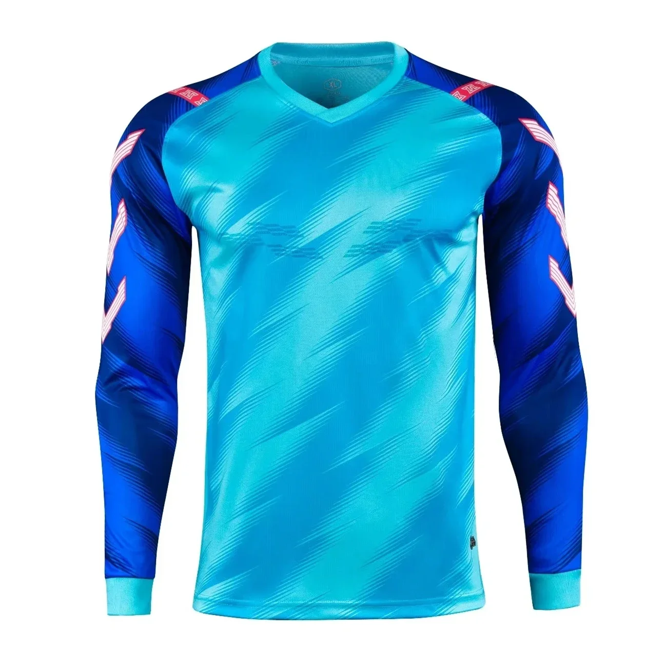 Men's Kids Boys Elbow Protective Forms Football Jersey Shirts with Sponge Protector for Soccer Training Goal Keeper Clothing