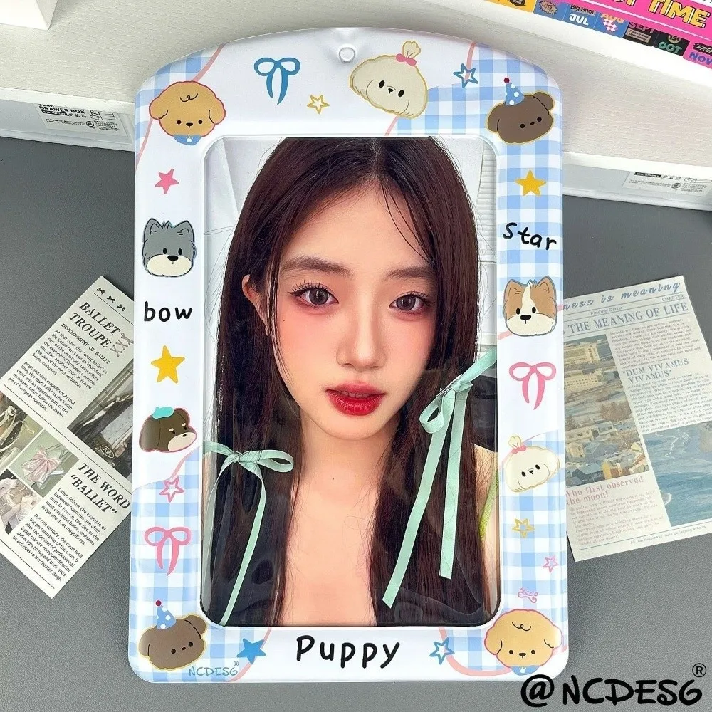 Trendy A4 Photocard Holder PVC Korean Idol Photos Protective Cover Colorful Giant Protectors for Postcards Girl's Gift