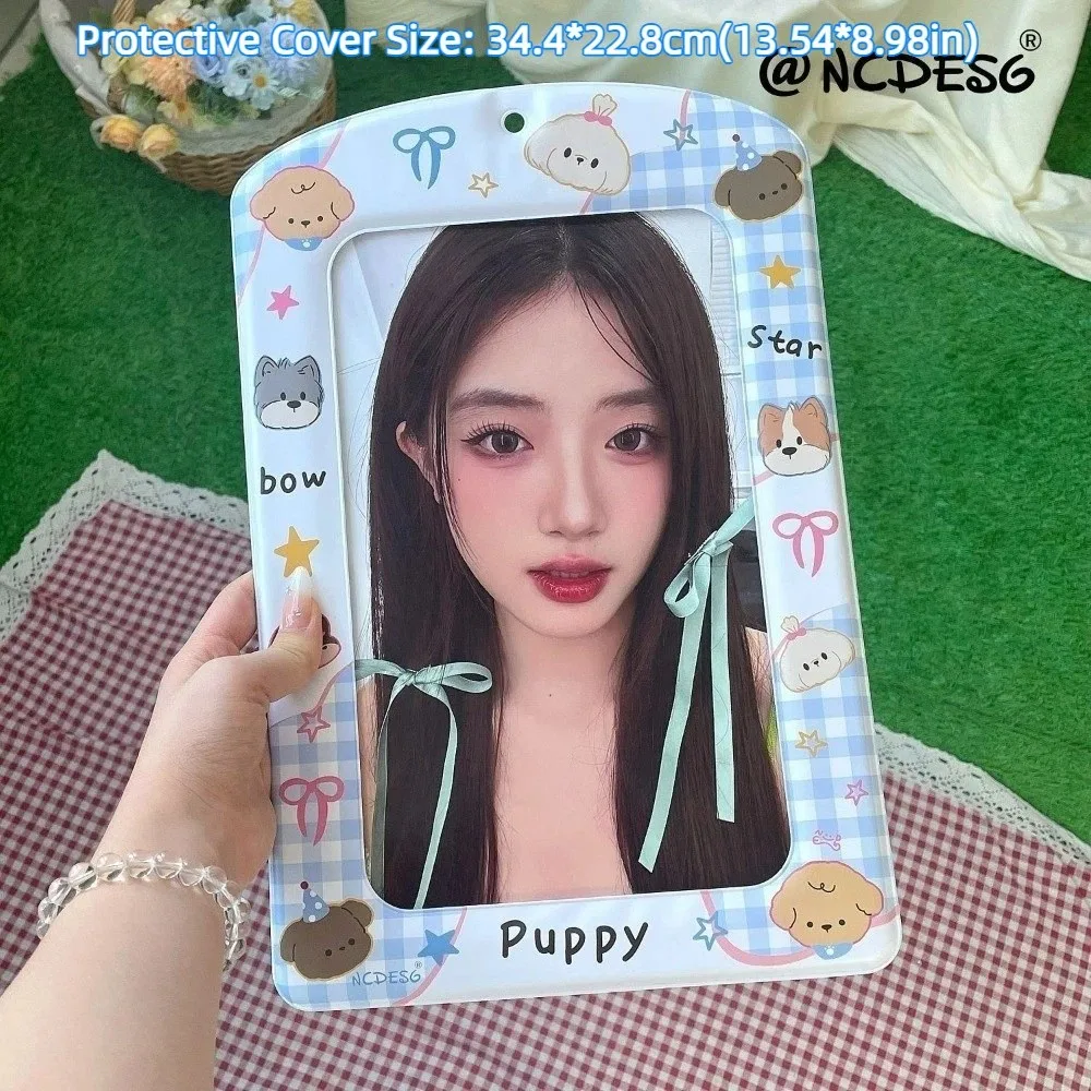 Trendy A4 Photocard Holder PVC Korean Idol Photos Protective Cover Colorful Giant Protectors for Postcards Girl's Gift