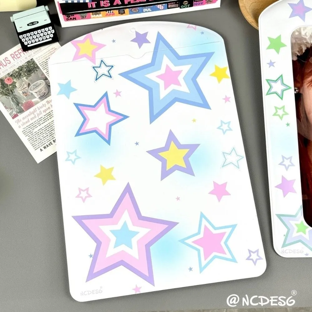 Trendy A4 Photocard Holder PVC Korean Idol Photos Protective Cover Colorful Giant Protectors for Postcards Girl's Gift