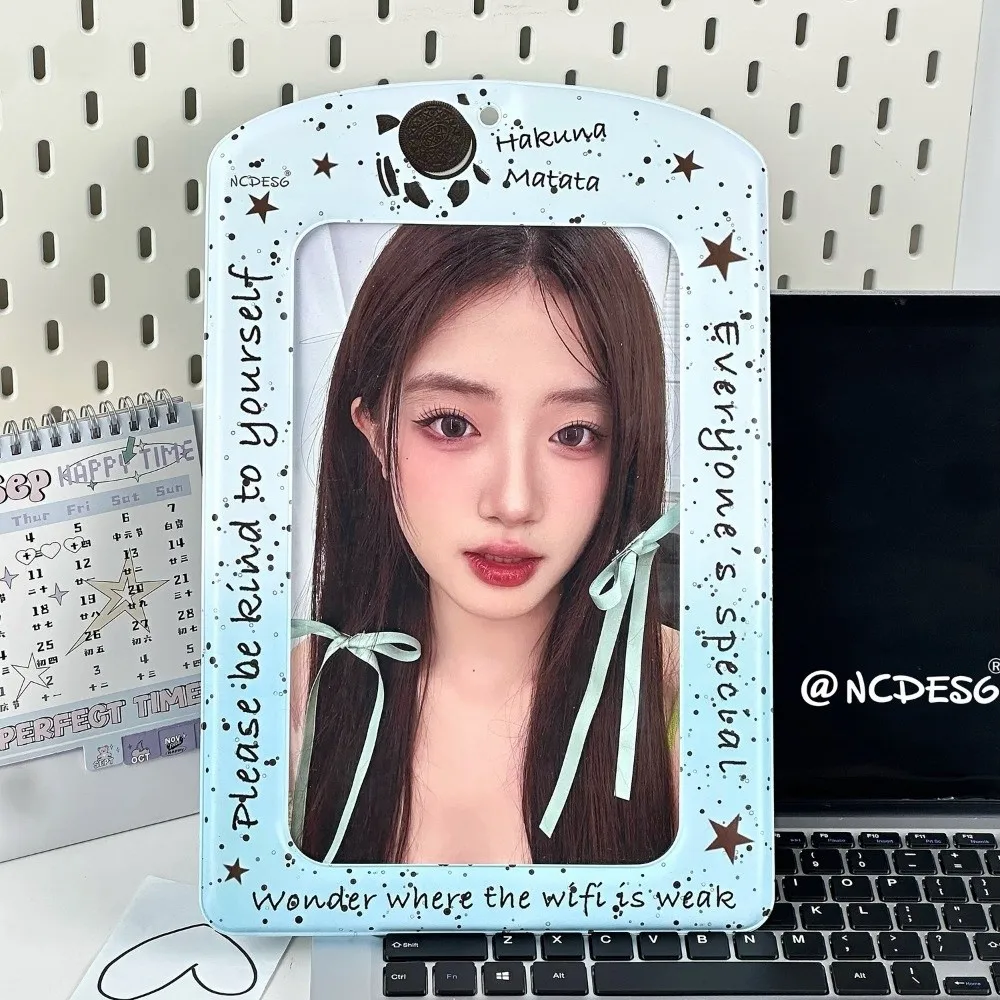 Trendy A4 Photocard Holder PVC Korean Idol Photos Protective Cover Colorful Giant Protectors for Postcards Girl's Gift