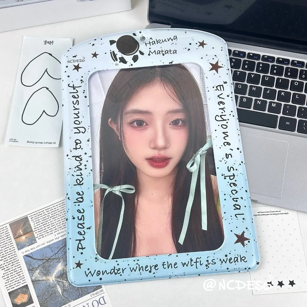 Trendy A4 Photocard Holder PVC Korean Idol Photos Protective Cover Colorful Giant Protectors for Postcards Girl's Gift