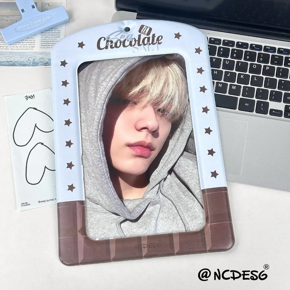 Trendy A4 Photocard Holder PVC Korean Idol Photos Protective Cover Colorful Giant Protectors for Postcards Girl's Gift