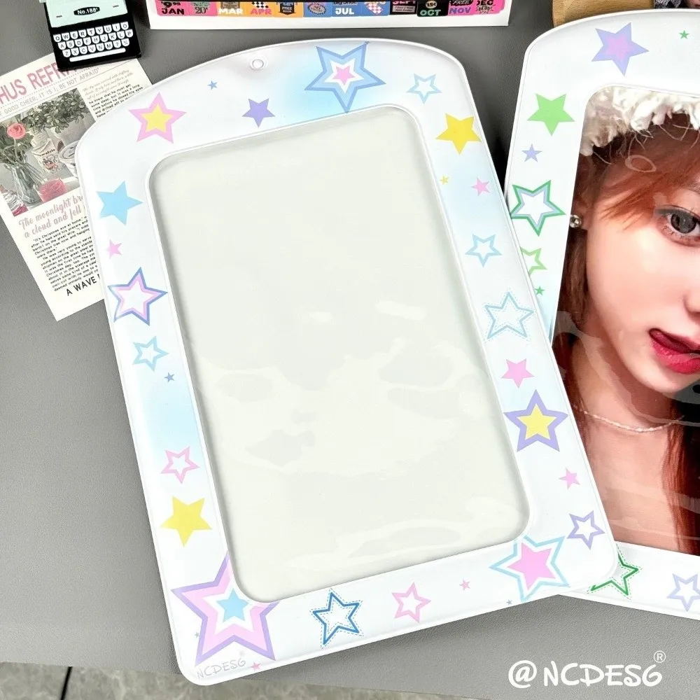 Trendy A4 Photocard Holder PVC Korean Idol Photos Protective Cover Colorful Giant Protectors for Postcards Girl's Gift