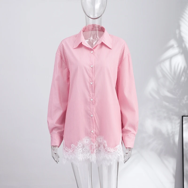 Women Satin Lace Patchwork Dress Long Sleeve O-neck Casual 2026 Spring Female Dresses Casual Solid Beach Robe not contain pearls