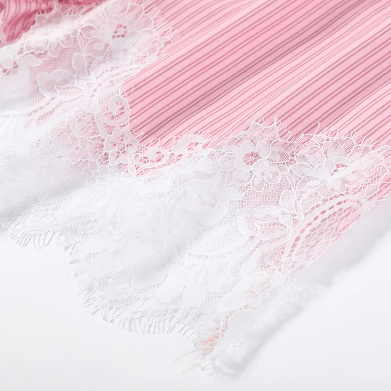 Women Satin Lace Patchwork Dress Long Sleeve O-neck Casual 2026 Spring Female Dresses Casual Solid Beach Robe not contain pearls