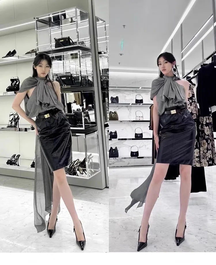 Sexy ultra-high heels pointed sandals elegant summer patent leather suspender high heels trendy dress banquet women's shoes