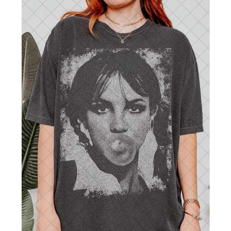 Britney Spears Bubble Gum Balloon Retro T-shirt Women's T-shirt Summer New Style Unisex Casual Fashion T-shirt