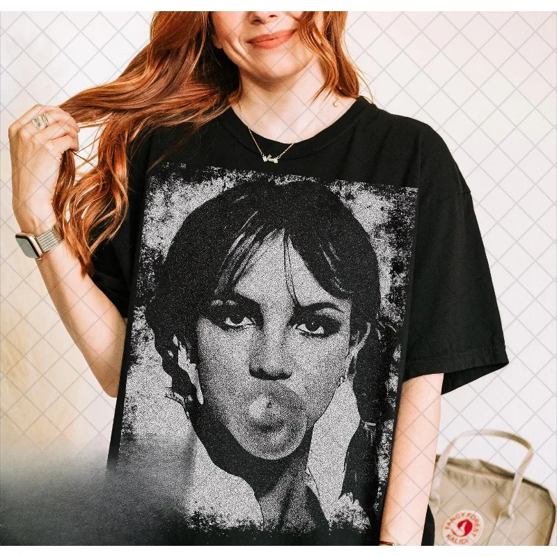 Britney Spears Bubble Gum Balloon Retro T-shirt Women's T-shirt Summer New Style Unisex Casual Fashion T-shirt