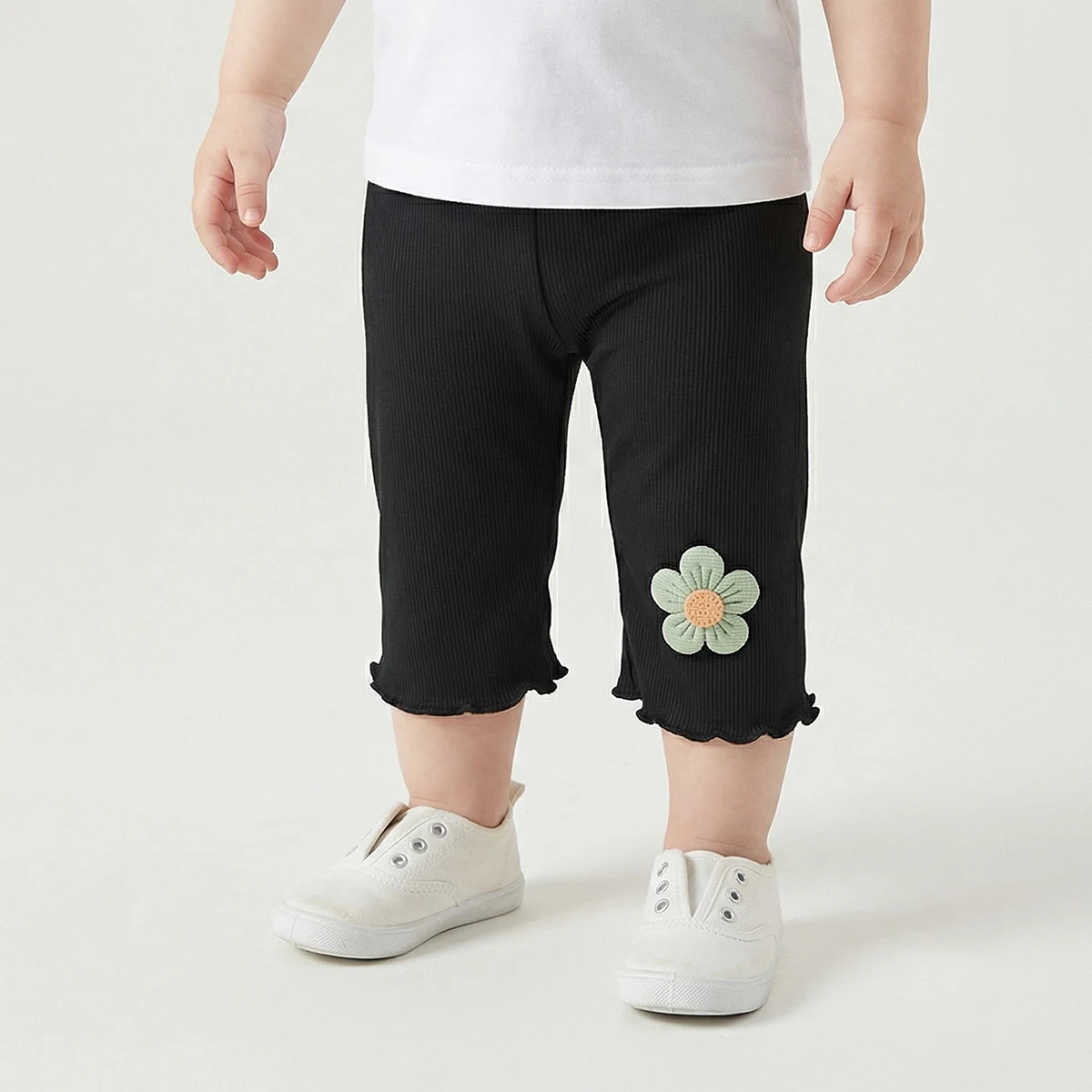 4 PCS Soft Lightweight 7-8 Capri for Children Girls tights - Perfect for Summer Outer & Underwear baby toddler leggings socks