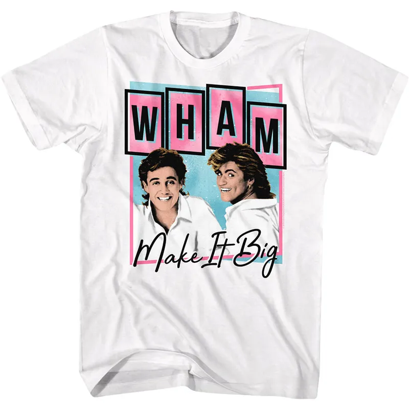 Wham Mighty Band George Michael Rock Retro Casual T-Shirt Men's and Women's Luxury Brand Top 2026 New Band Logo