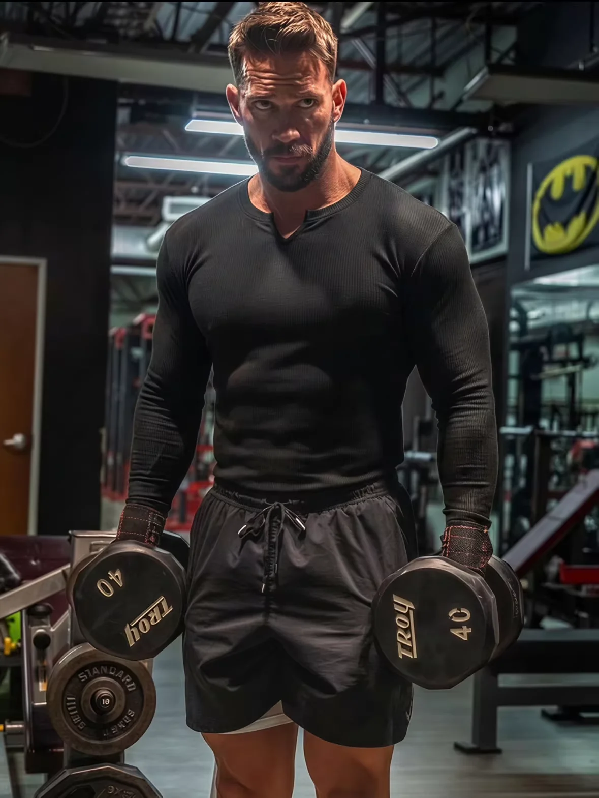 Men's Fashion Fitness Sports Long Sleeve T-Shirt Retro Outdoor Home V-Neck Spring Summer Gym Fitted Clothing