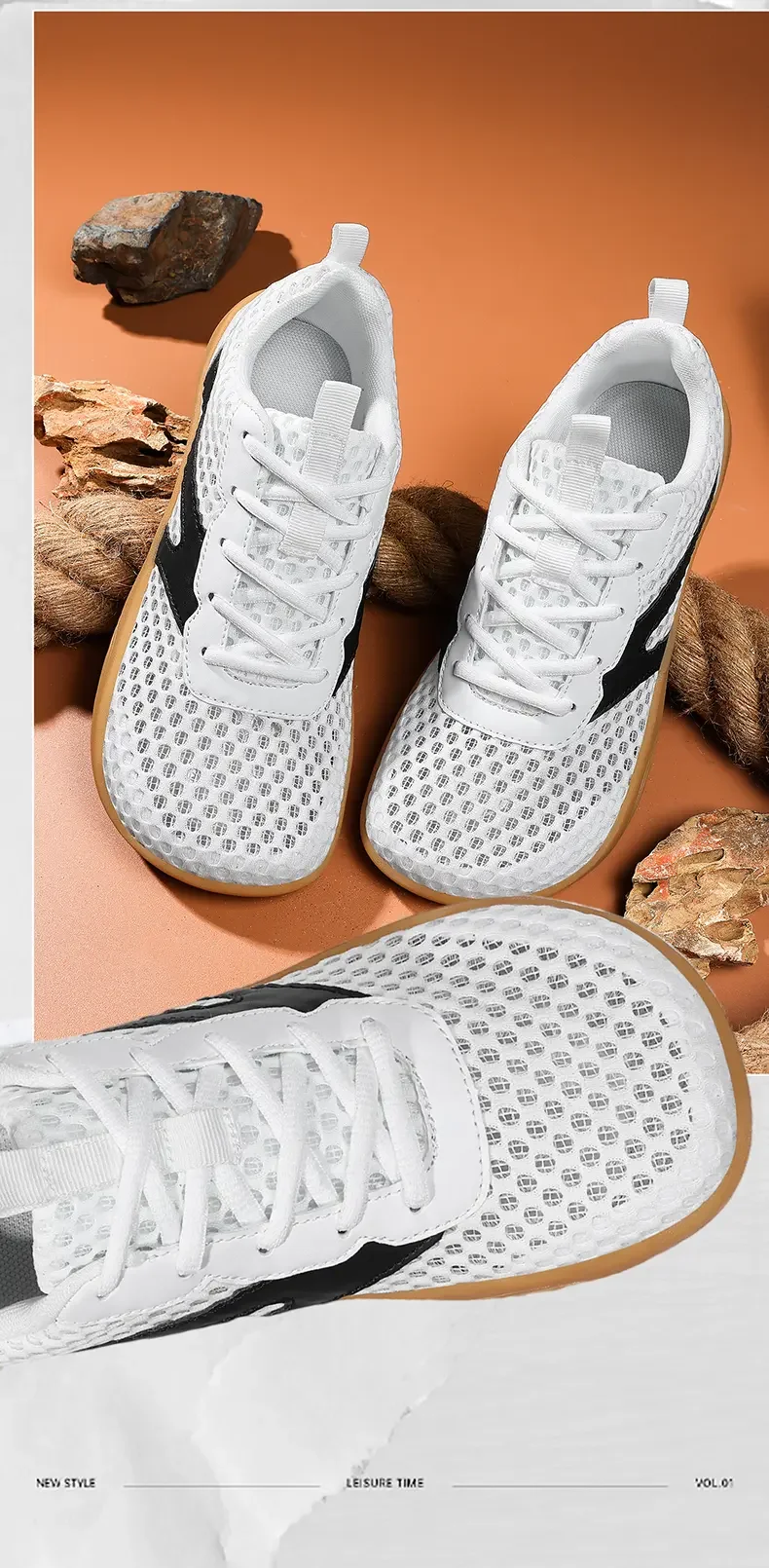New Men Wide Toe Barefoot Shoes Outdoor Trail Fashion Unisex Running Women Walking Shoes Lightweight and Breathable Minimalist