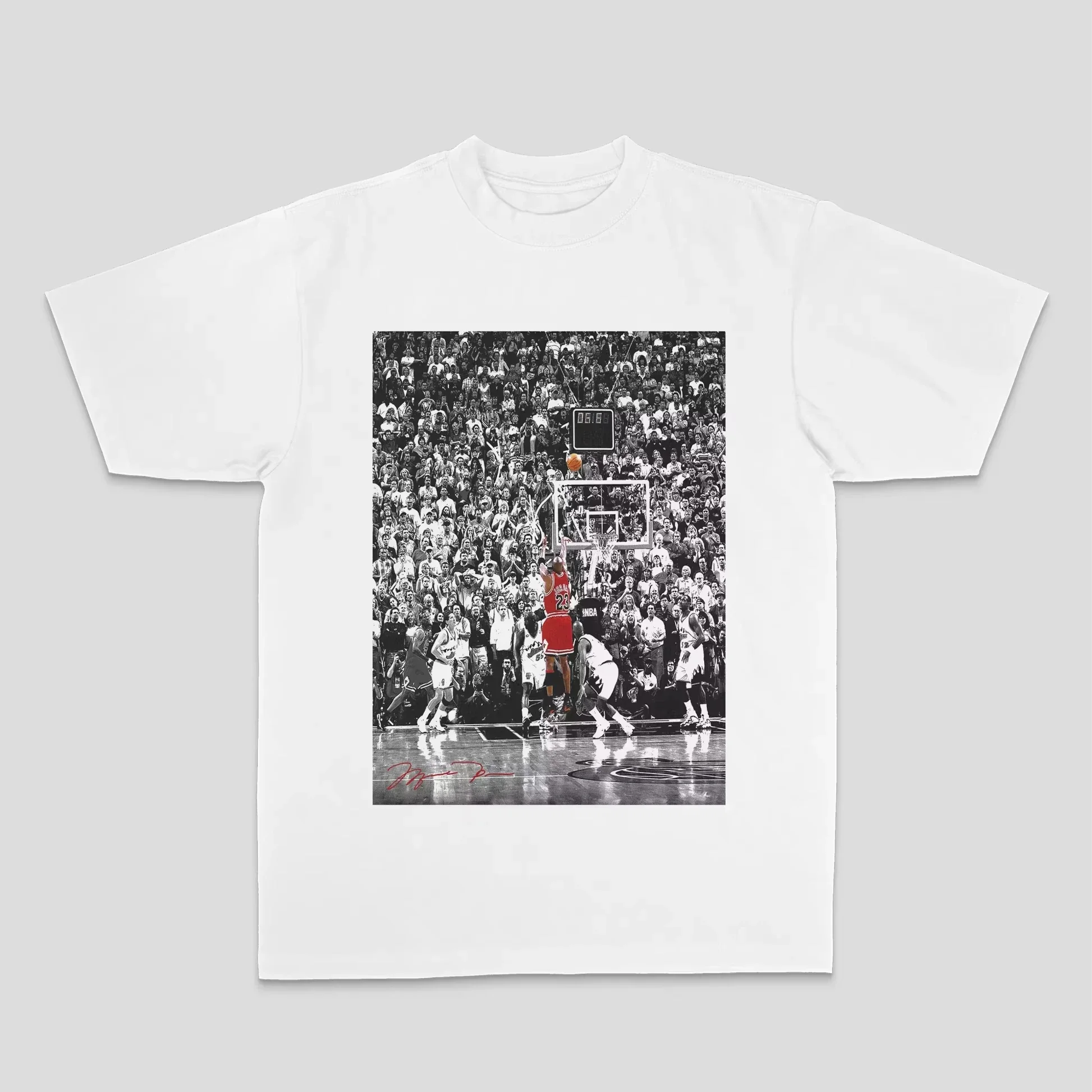 Michael Jordan American Men's and Women's Loose 100% Cotton Direct Spray Summer Loose Short Sleeve T-shirt